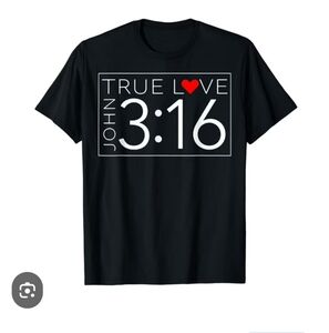 Black Graphic T-Shirt John 3:16